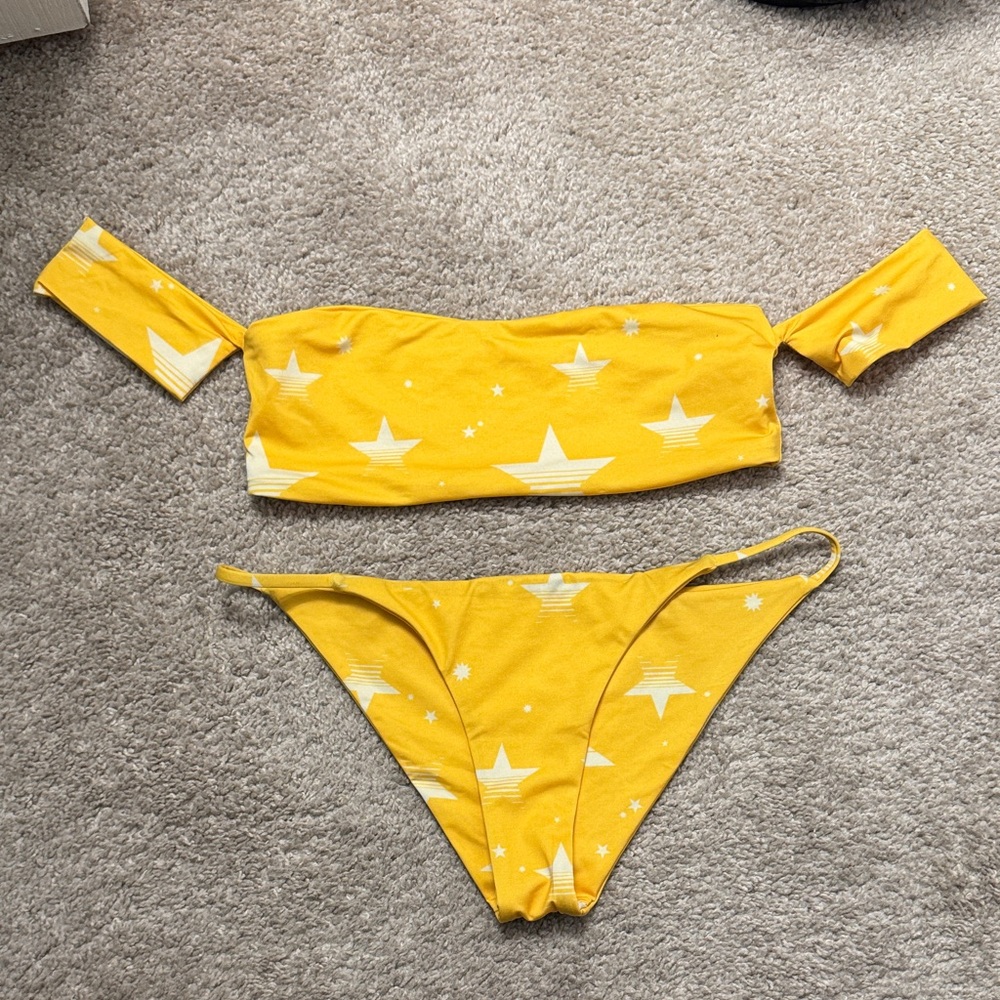 Stone Fox women’s swim suit yellow stars (set)